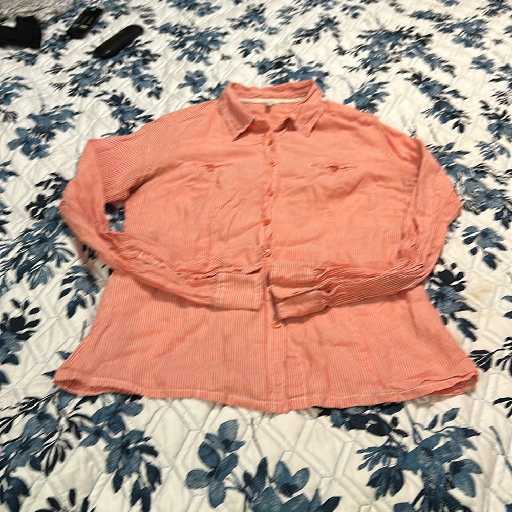 Sfera Casual Basic Striped Women’s Size M Button … - image 8